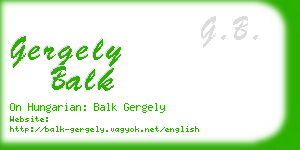 gergely balk business card